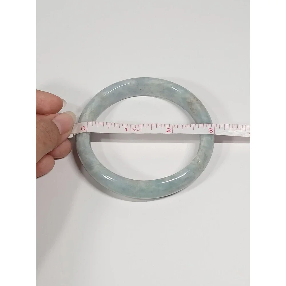 Baby Blue Jadeite Bangle 67mm Semi-Icy Translucent 87g